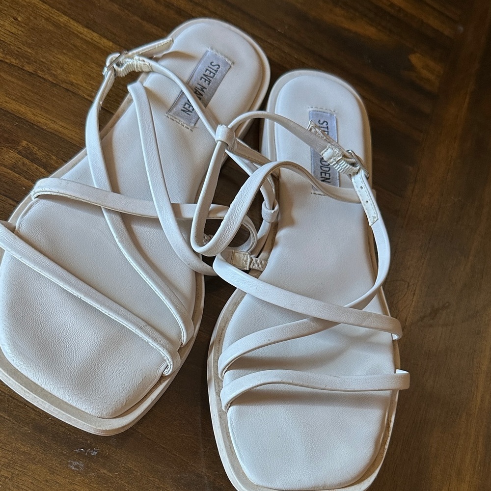 Steve Madden Women's Off-White Strappy Sandals